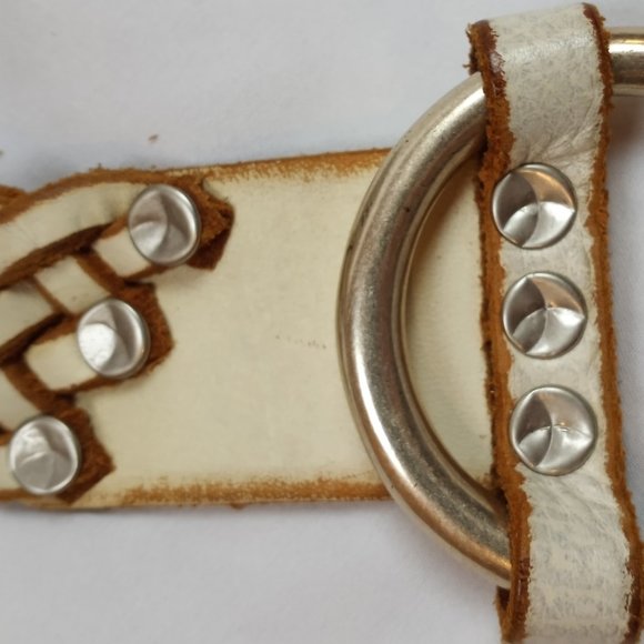 Vintage Lucky Brand Braided Weave Distressed Belt Size 26 - Picture 3 of 15